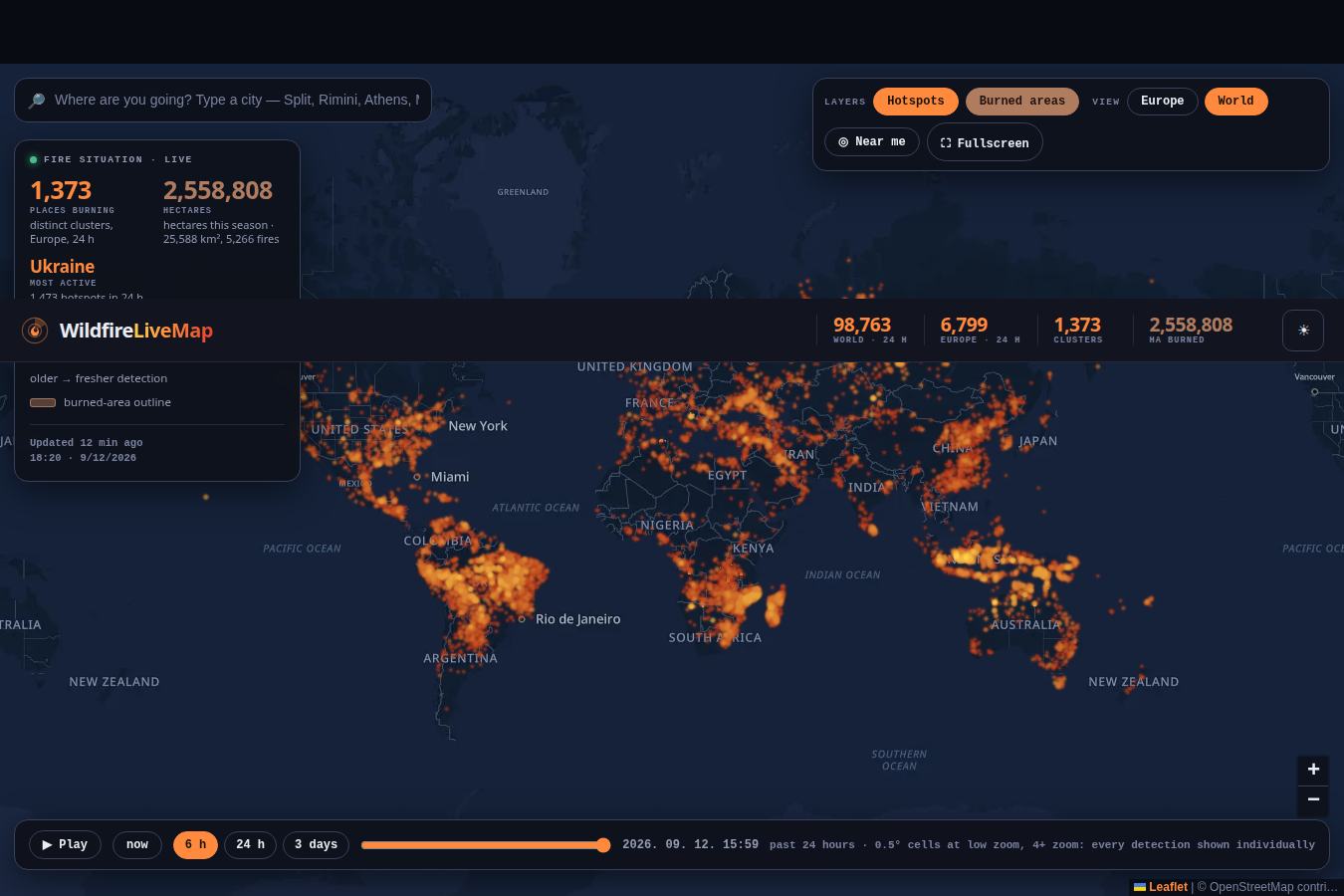 Wildfire Live Map